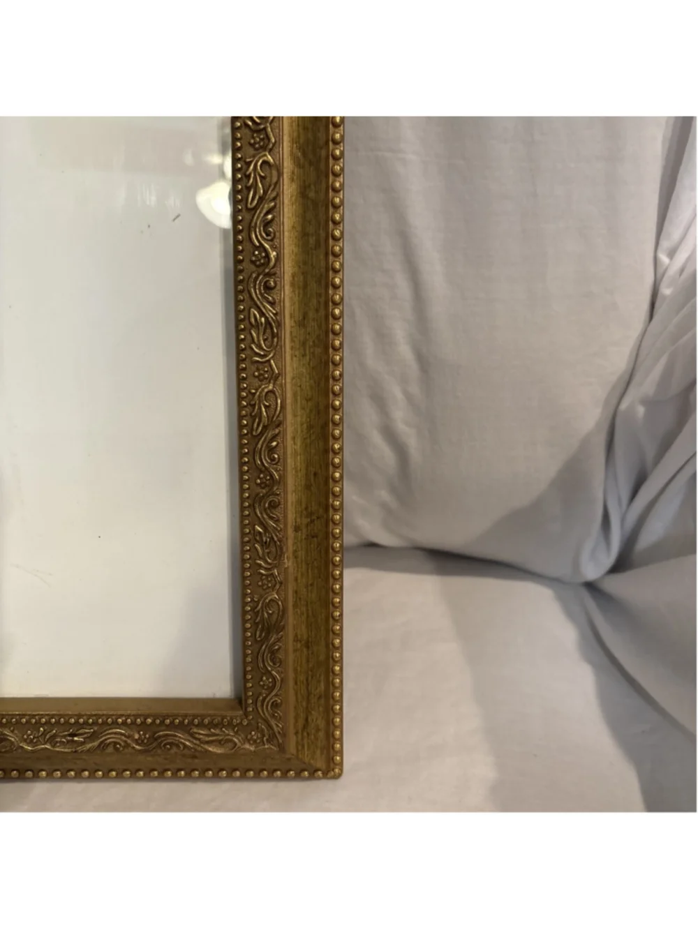Vtg Ornate Rectangular Carved Gilt Wall Wood Golf Leaf Frame Hollywood 1169